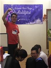 Making ketupat using ribbon and Challenging game for Selamat Hari Raya 2019