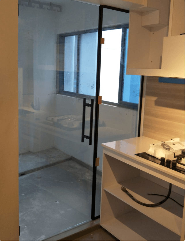 Kitchen Glass Wall | Glass Contractor Singapore | Table Tempered Glass Top. Shopfront Aluminium Works
